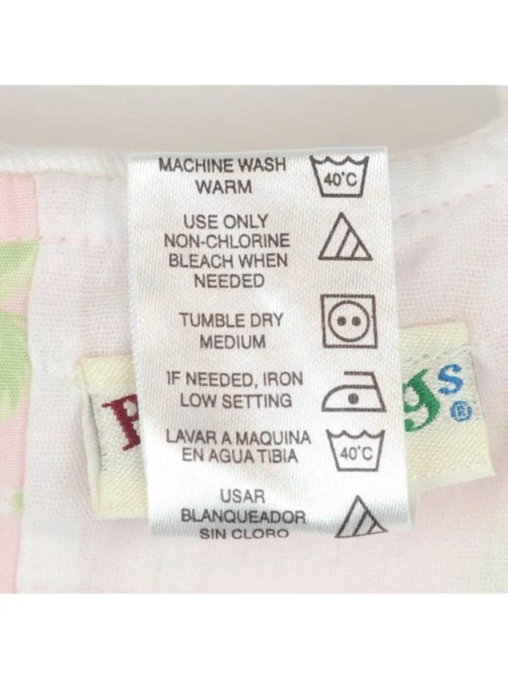 Baby Togs Vintage Girls Size 6X Pink Floral Woven Cotton Sleeveless Sun Dress